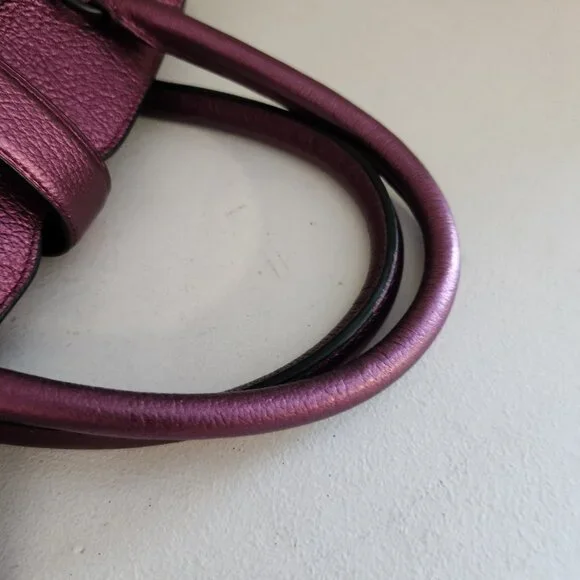 Nwot Coach Mercer Halogram Purple Metallic Shoulder Bag Purse - Picture 10 of 15